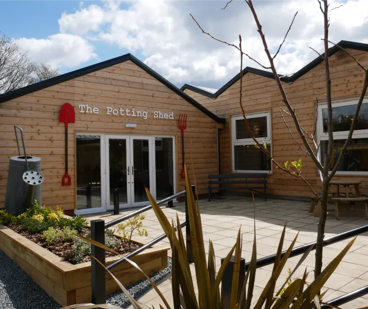 Front of building shot of the Potting Shed